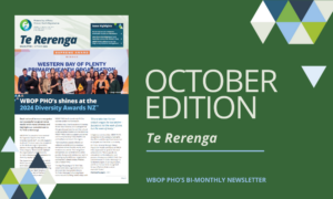 Infographic depicting the October edition of Te Rerenga newsletter