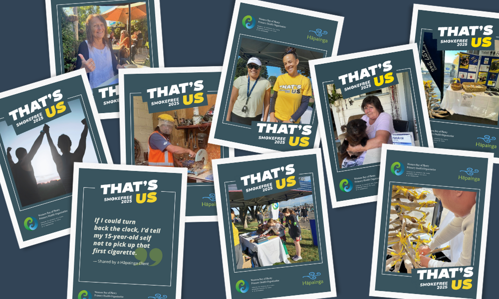 Collage of social media posts sharing stories from people in our community who have quit smoking