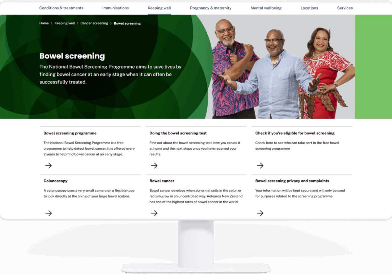 Bowel Screening Website Resource